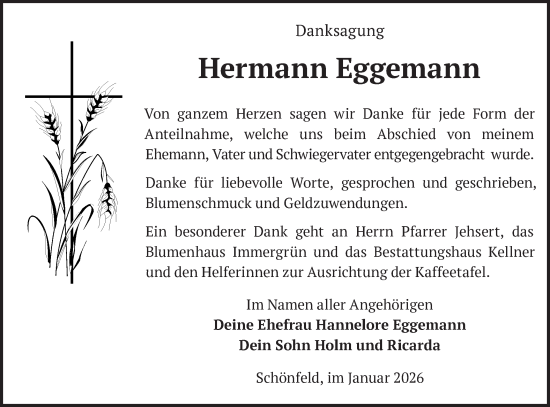 Traueranzeige von Hermann Eggemann von MO Uckerm.-Anz.