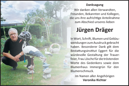 Traueranzeige von Jürgen Dräger von MO Uckerm.-Anz.
